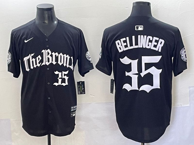 Men 2025 New York Yankees #35 Bellinger Black Five generations Joint Name Nike MLB Jersey style 5->new york yankees->MLB Jersey